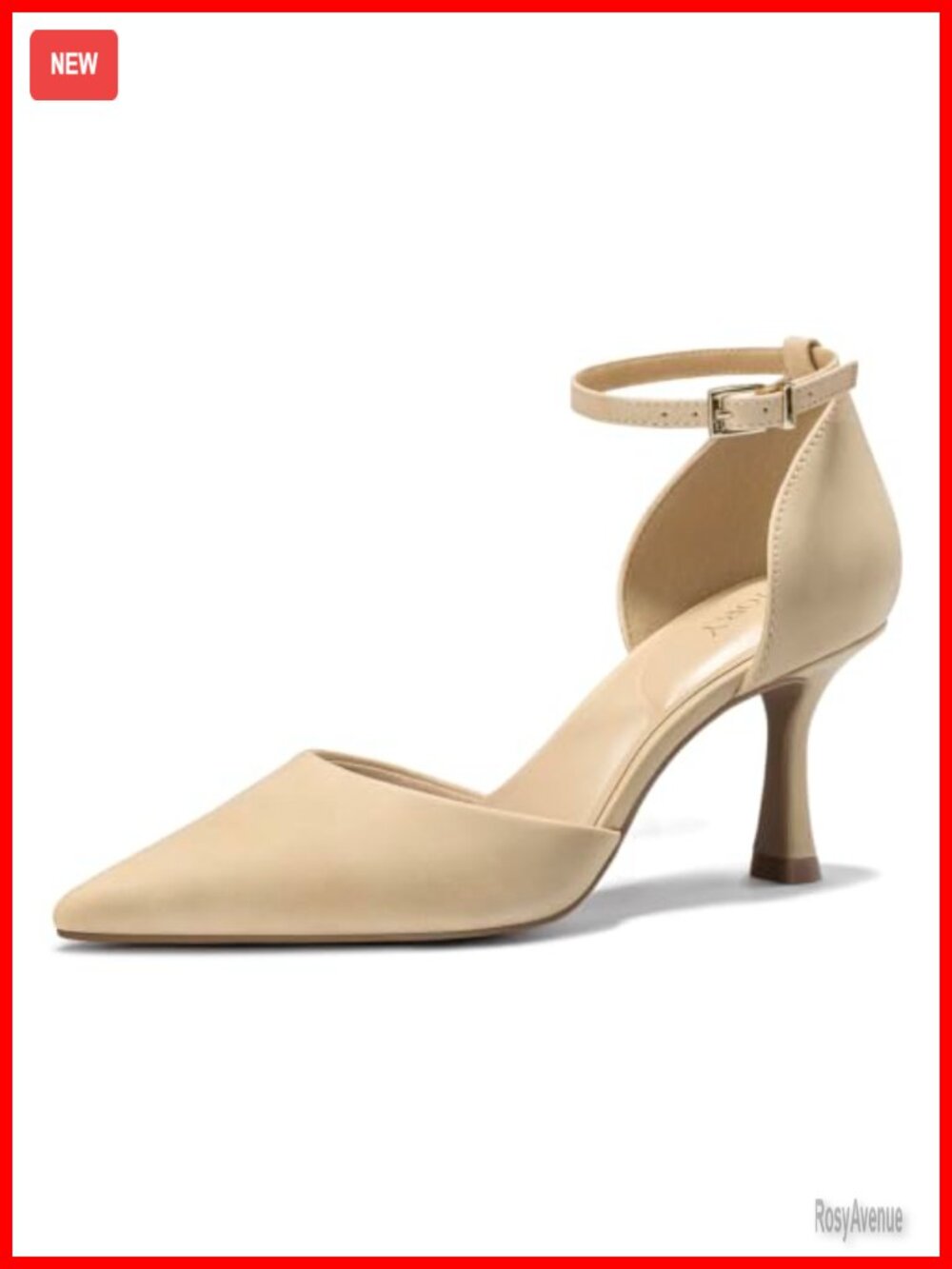Pointed Toe Stiletto Heels Ankle Strap Dress Pumps